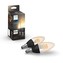 HUE Bluetooth 2x žárovka LED E14 filament svíčka 4.5W 300lm 2100K