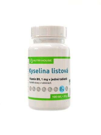 Nutrihouse - Vitamín B9 kyselina listová Folacin 100tablet