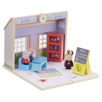 PEPPA PIG dřevěná škola s figurkami a příslušenstvím