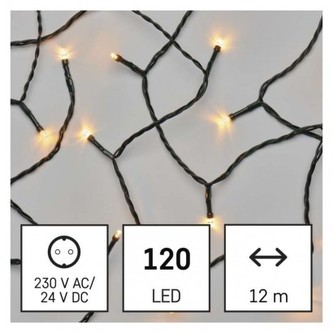 LED vánoční řetěz, 12 m, venkovní i vnitřní, vintage
