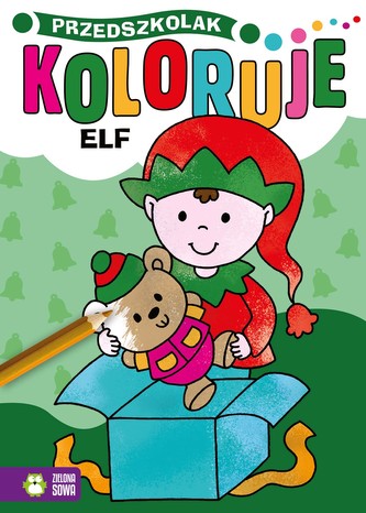 Elf. Przedszkolak koloruje