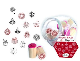 Razítka Aladine Stampo Bocal - Vánoční sada 14 ks