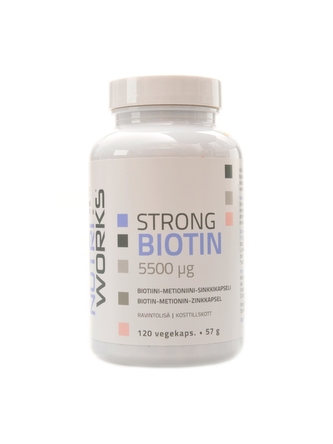 NutriWorks - Strong Biotin 5500mcg 120 kapslí