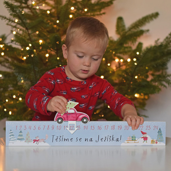 Adventní kalendář s autíčkem