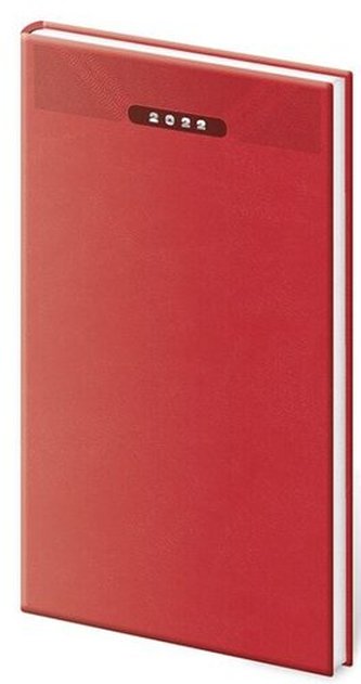 Diář 2022 Print - červený, týdenní kapesní