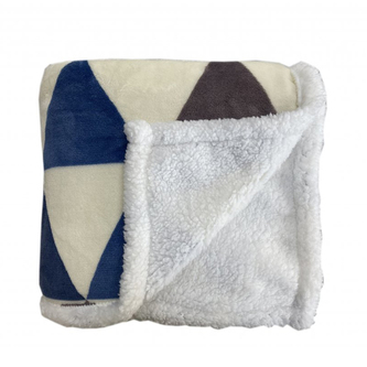 Deka mikroflanel s beránkem, 150x200cm, trojúhelníky