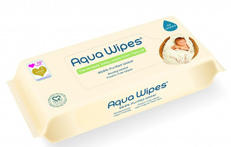 Aqua Wipes EKO dětské vlhčené ubrousky, 64 ks