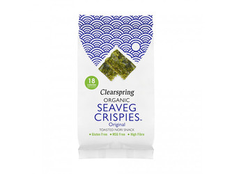 Clearspring Seaveg Crispies – Křupky z mořské řasy Nori solené BIO 4 g