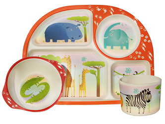 Ecoffee cup 3-dílný dětský BimBamBoo bambusový set Zvířátka