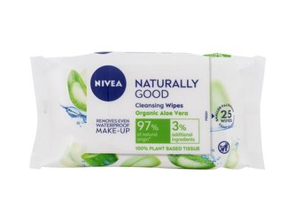Nivea Čisticí pleťové ubrousky Naturally Good (Cleansing Wipes) 25 ks woman