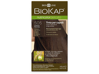 Biokap NUTRICOLOR DELICATO - Barva na vlasy - 5.05 Hnědá - světlý kaštan 140 ml Biokap NUTRICOLOR DELICATO - Barva na vlasy - 5.05 Hnědá - světlý kaštan 140 ml