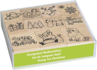 HEYDA Drevené pečiatky - vianoce 11 ks