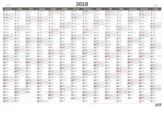 Plánovací roční mapa A1 bezobrázková - nástěnný kalendář 2018