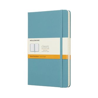 Moleskine: Zápisník tvrdý linajkový modrozelený L