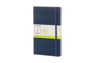 Moleskine: Zápisník tvrdý čistý modrý L