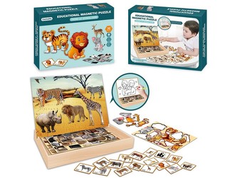 Puzzle magnetické - safari, 30 cm