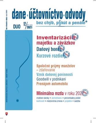 DUO 12/20201  – Dane, účtovníctvo, odvody bez chýb, pokút a penále