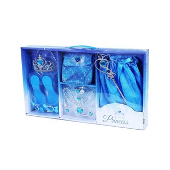 Sada princezná modrá v krabici 8 ks