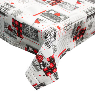 Ubrus 90*90 cm, Zimní šedý