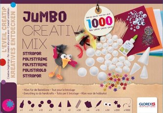 Glorex Jumbo kreatívna sada - polystyrén 1000 ks