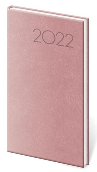 Diář 2022 týdenní kapesní Print - růžová