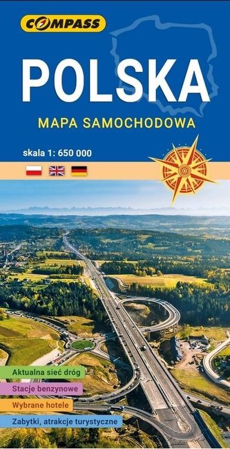 Polska mapa samochodowa 1:650 000