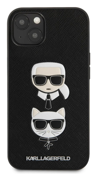 Kryt Karl Lagerfeld Saffiano na iPhone 13 mini, čierny