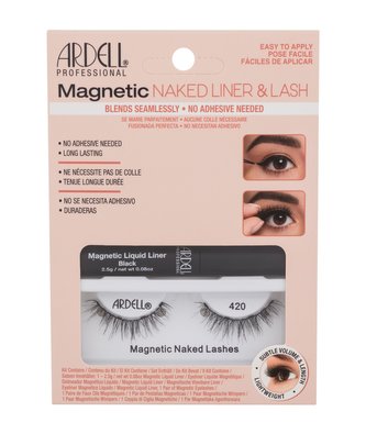 Ardell Magnetic umělé řasy Magnetic Naked Lashes 420 1 ks + oční linka Magnetic Liquid Liner 2,5 g Black
