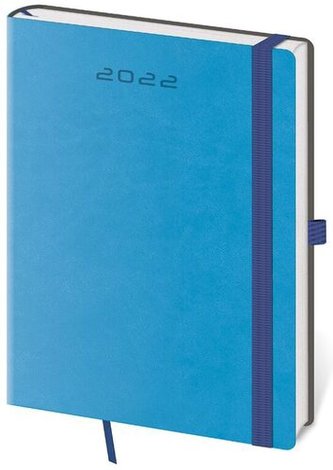 Diář 2022 týdenní B6 Flexies - modrá
