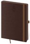 Diář 2022 týdenní A5 Memory - tmavě hnědá s gumičkou