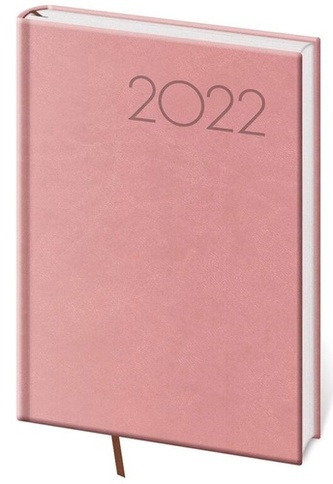 Diář 2022 Print - růžový, týdenní, A5