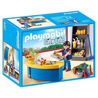 Školník a stánek s občerstvením Playmobil, Život ve městě, 40 dílků