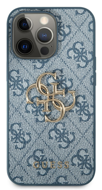 Guess Big 4G Metal Logo Case iPhone 13 Pro Max,Blu
