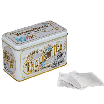 New English Teas čaj plechovka RS84, 40 sáčků, VINTAGE VICTORIAN IVORY, NET