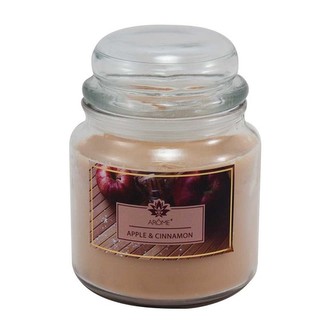 Velká vonná svíčka ve skle, 424g - Jablko a skořice