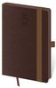 Diář 2022 Memory - tmavě hnědý s gumičkou, týdenní kapesní