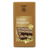Gepa Mléčná čokoláda s lískovými oříšky a smetanou, 100 g