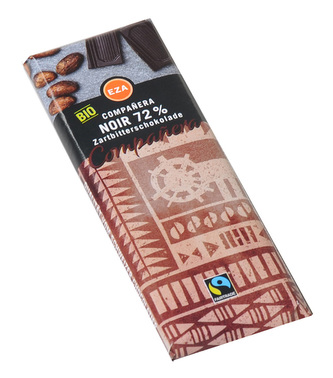 Eza Bio hořká čokoládka se 72 % kakaa z Bolívie, 50 g