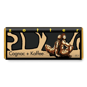 Zotter Bio kávová čokoláda Koňak a káva, 70 g