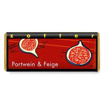 Zotter Bio hořká čokoláda Portské a fíky, 70 g