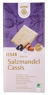Gepa Bio vegan bílá čokoláda se slanými mandlemi, 100 g