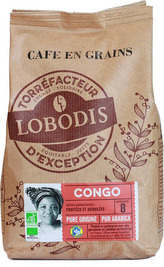 Lobodis Bio zrnková káva z Konga, 500 g