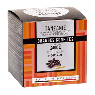 Millésime Chocolat Bio pomaranč v horkej čokoláde Tanzánia 76%, 75 g