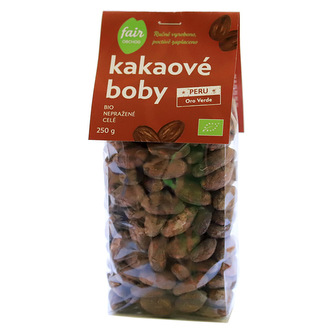 Fairobchod Bio nepražené kakaové boby Peru Oro Verde, 250 g