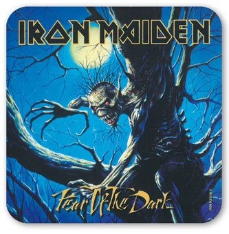 Tácek pod sklenici Iron Maiden: Fear Of The Darf (10 x 10 cm) korek