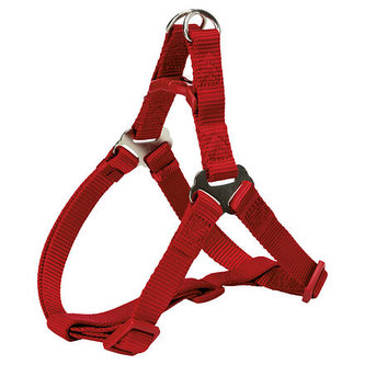 Postroj PREMIUM - červený - XL:hruď:80-100cm/25mm