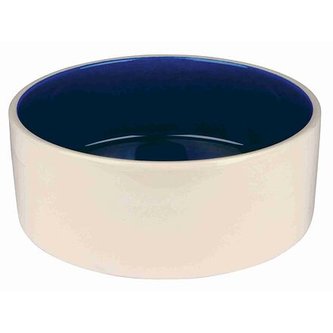 Keramická miska velká 2,3l/22cm - bílá/modrá
