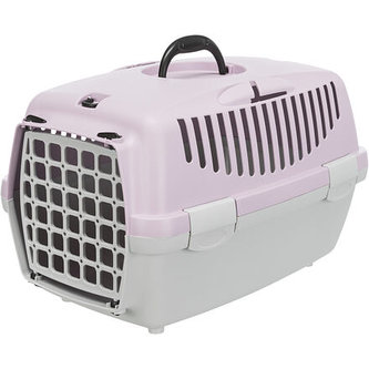 Transportný box CAPRI I, XS: 32x31x48cm max.do 6kg - svetlo šedá/svetlá lila