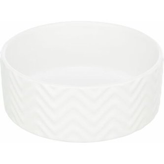 Keramická miska 0,9 l/ø 16 cm, vrúbkovaná, biela