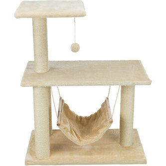 Škrábadlo MORELLA s houpačkou 96cm - béžové